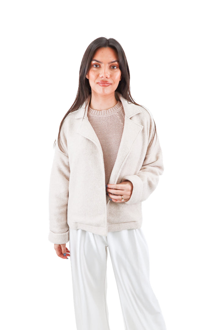 tan wool coat (m/l)
