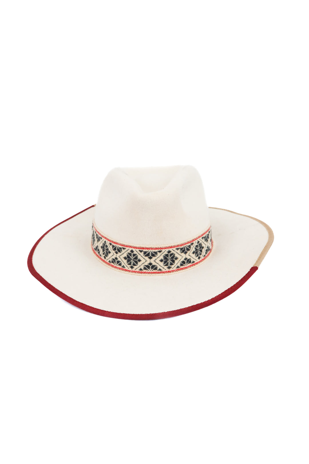 american hat makers cream printed western hat (l; retail $98)