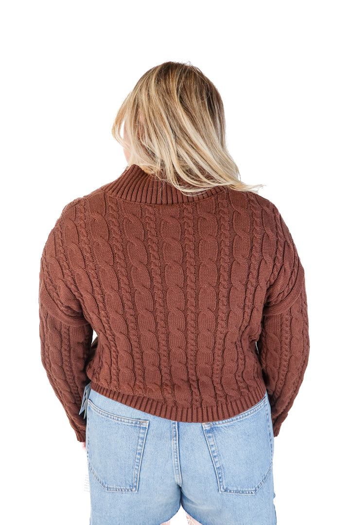 commense brown knit silver detail sweater NWT (XL)