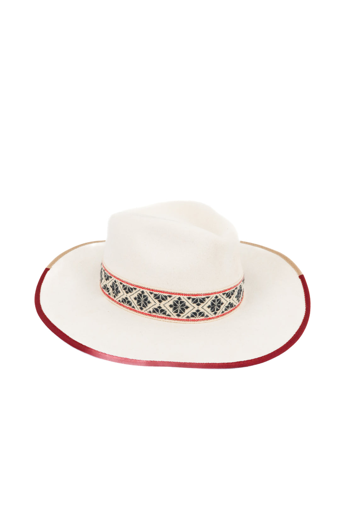 american hat makers cream printed western hat (l; retail $98)