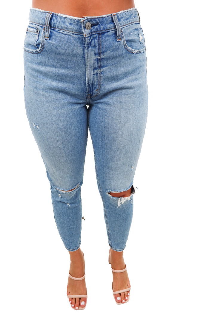 abercrombie & fitch light wash the skinny high rise jeans (10)