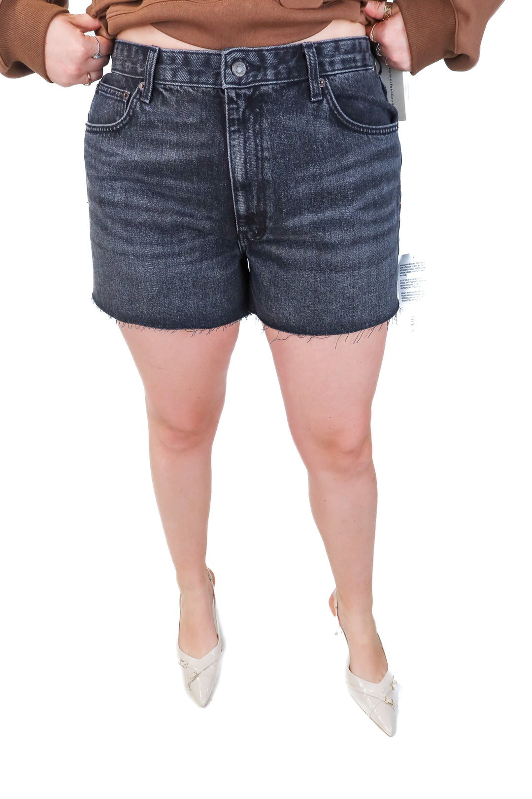 topshop black denim shorts NWT (14)
