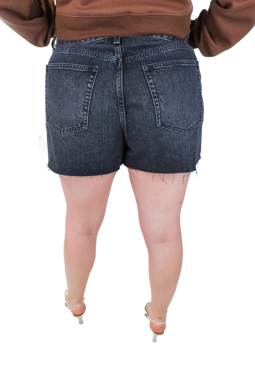 topshop black denim shorts NWT (14)