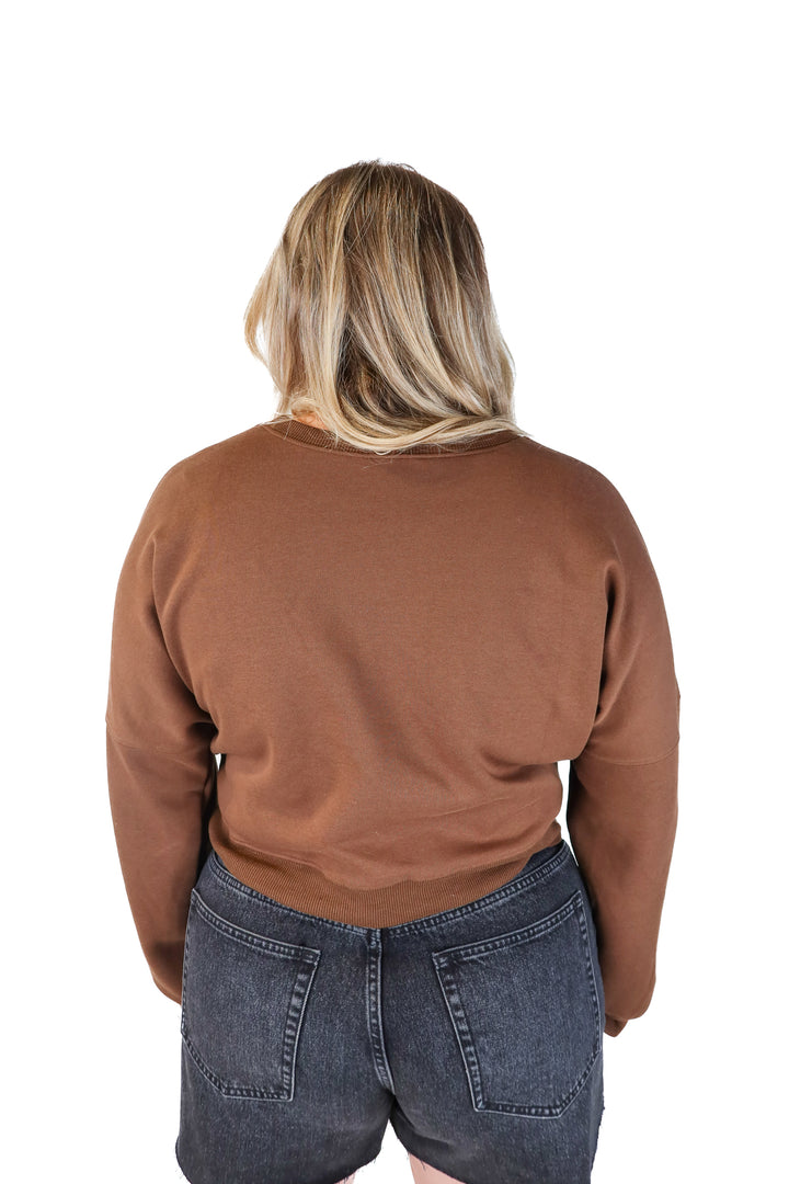 commense brown belted crewneck NWT (XL)