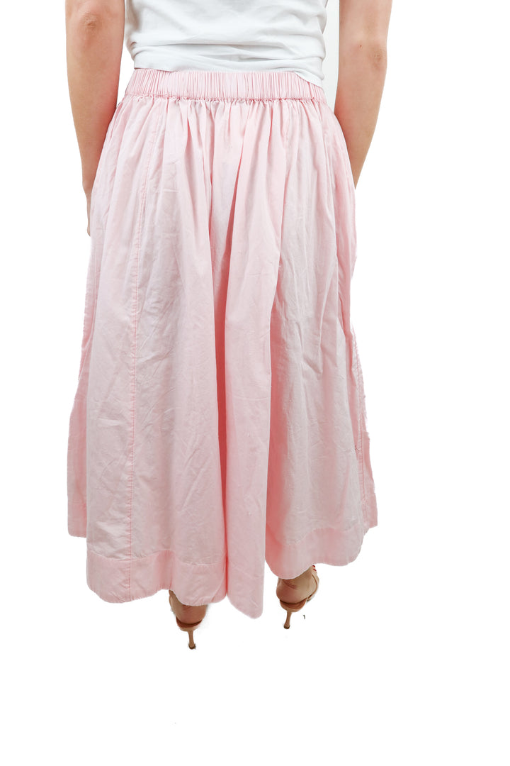 free people pink cotton maxi skirt (xs; retail $60)