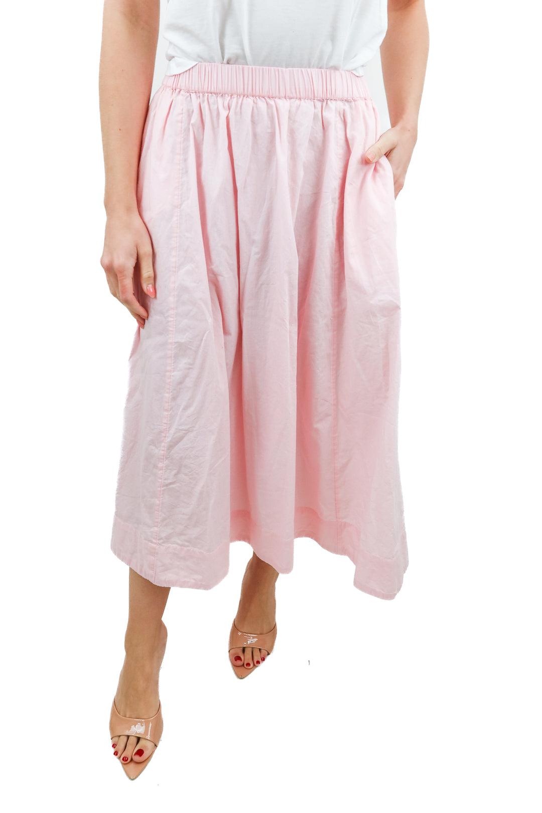 free people pink cotton maxi skirt (xs; retail $60)