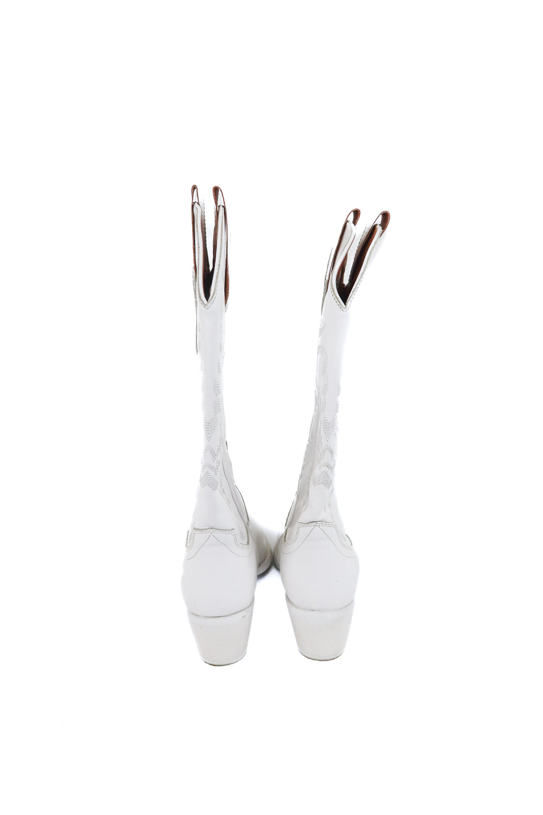 jeffery campbell white cowboy boots (10; retail $315)