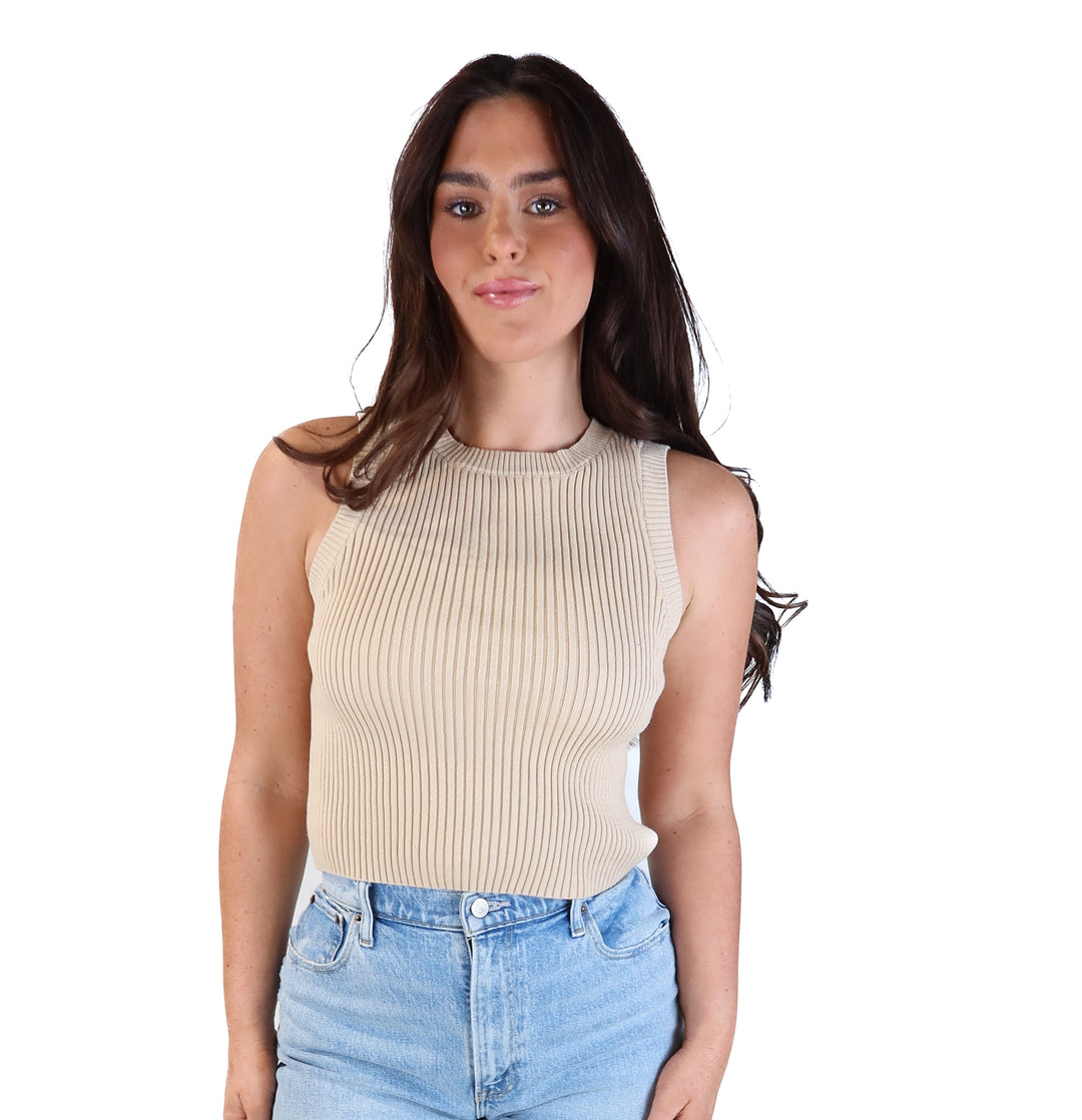 By together cream knit tank (L; retail $38)
