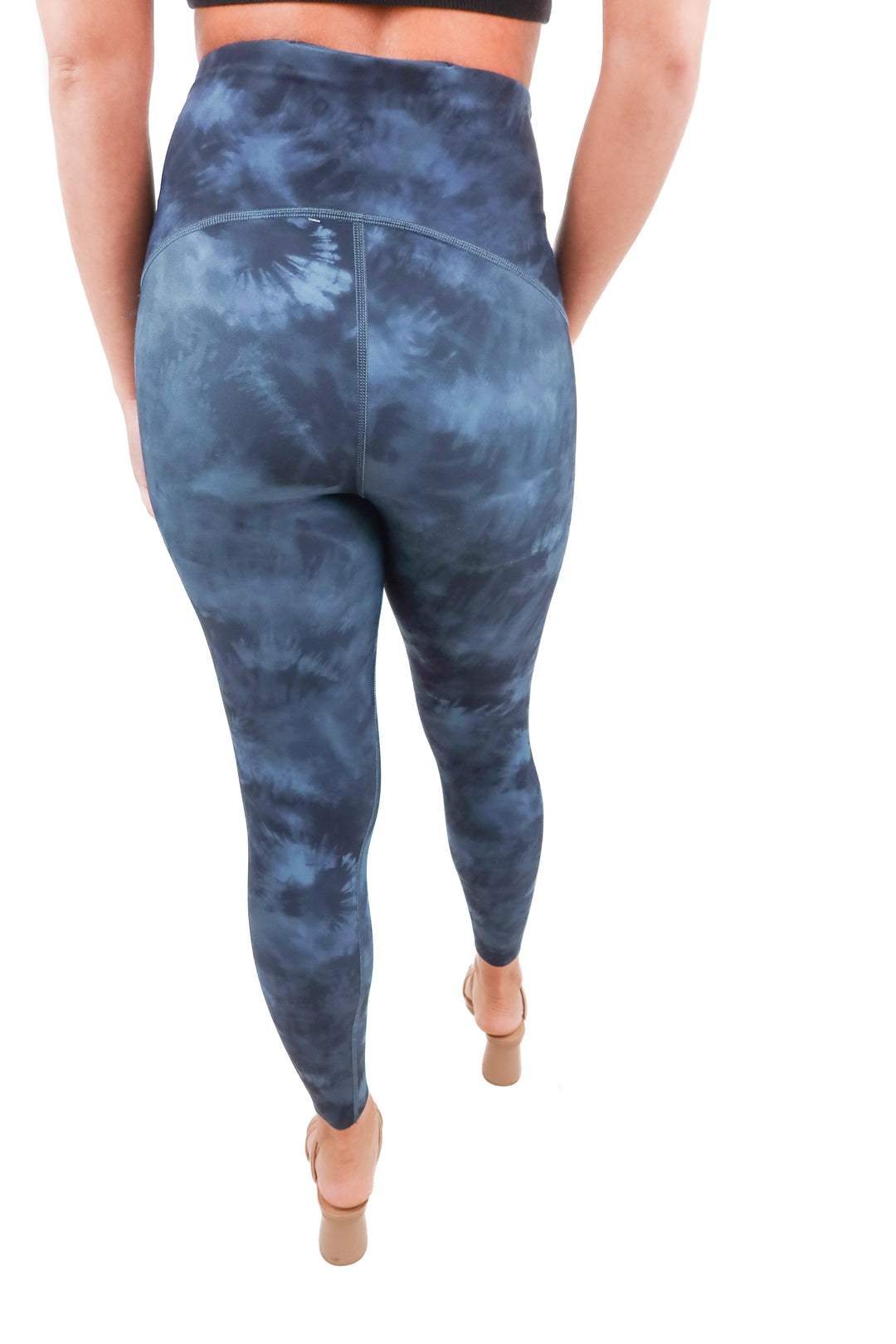 spanx blue tie dye leggings (s; retail $98)