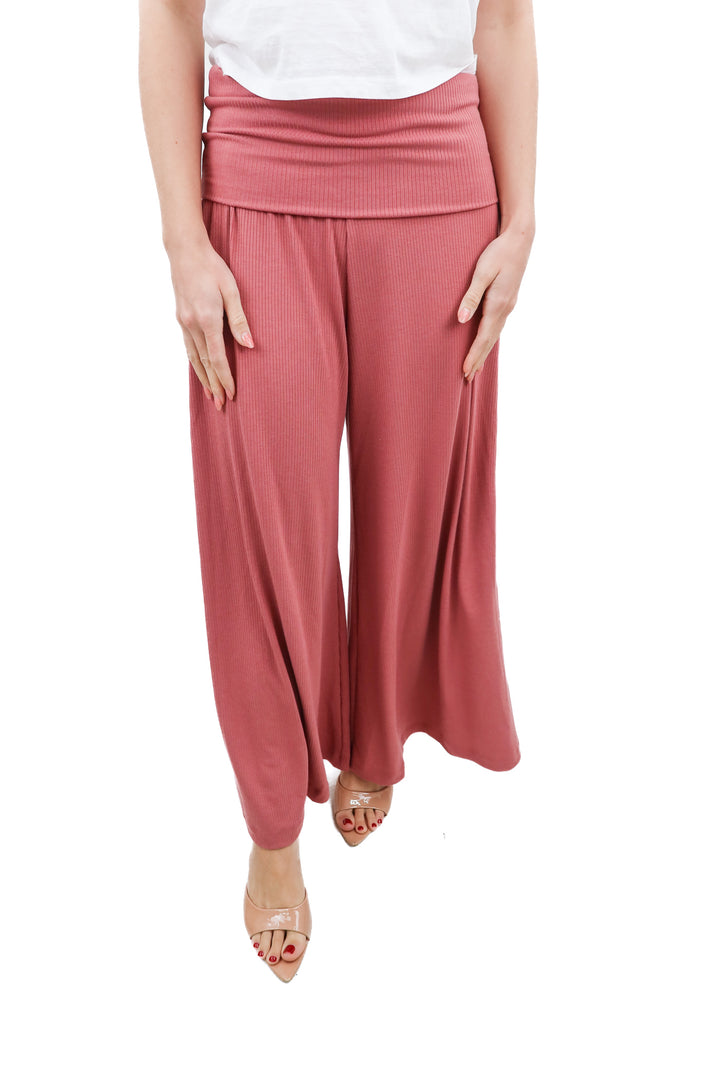 jantzen mauve ribbed lounge pants (s)