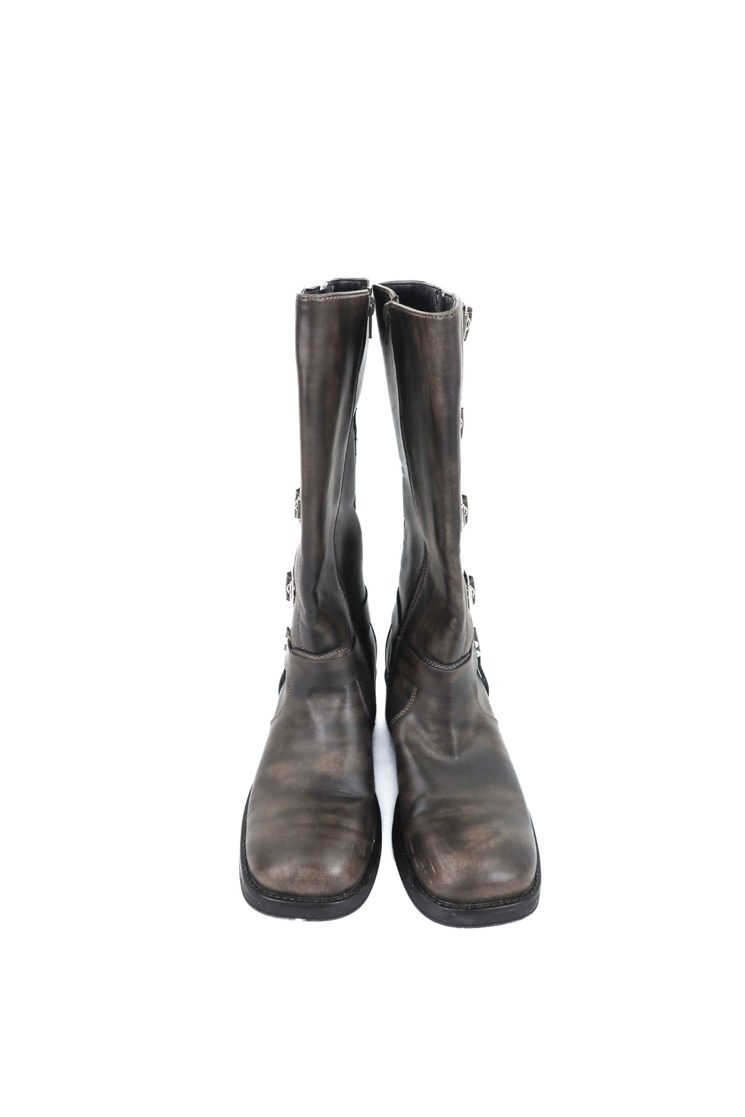 shoedazzle sable distressed buckle boots (10)