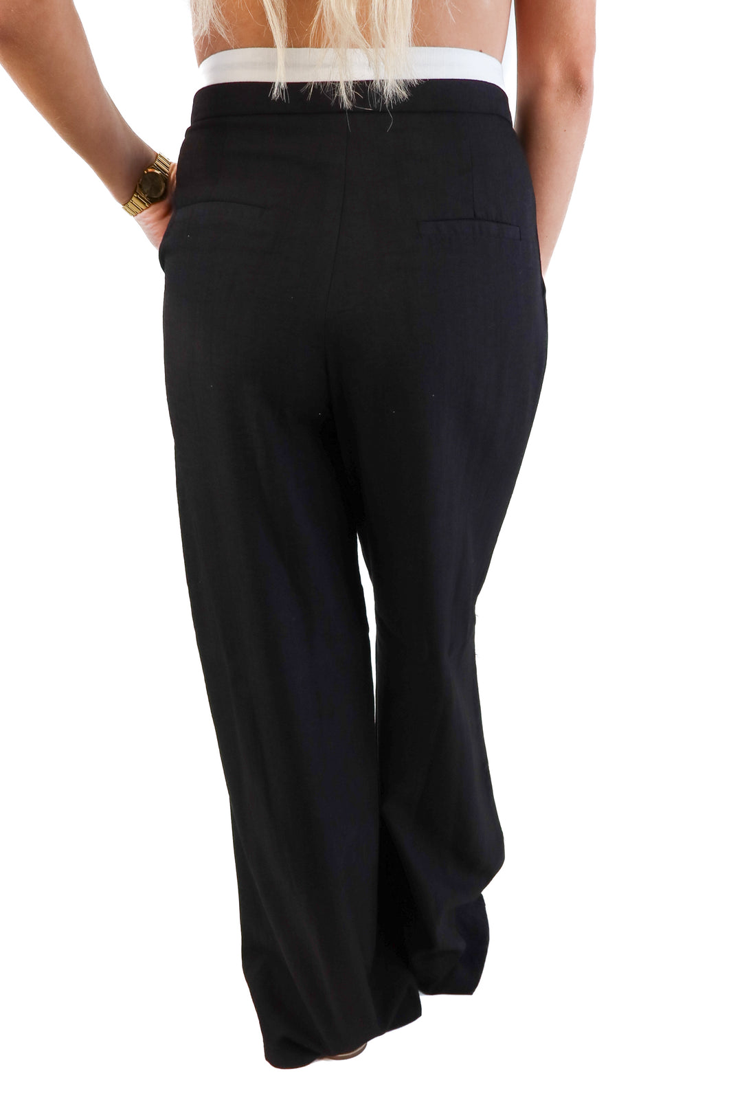 Dream black pleated wide leg pants NWT (s)