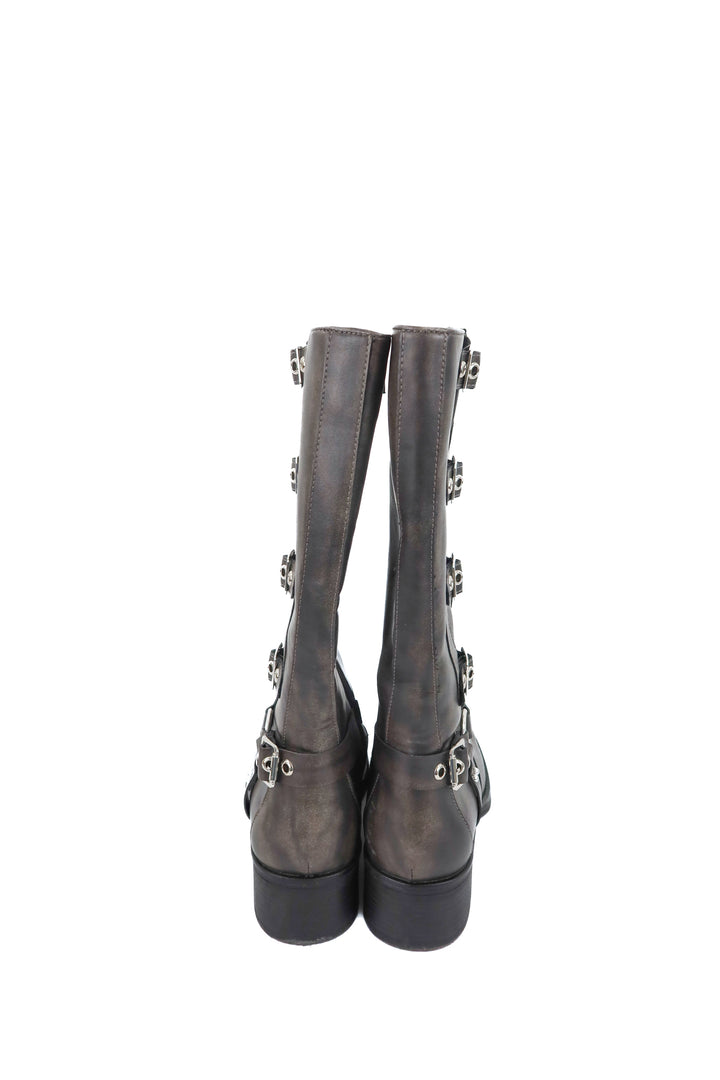 shoedazzle sable distressed buckle boots (10)