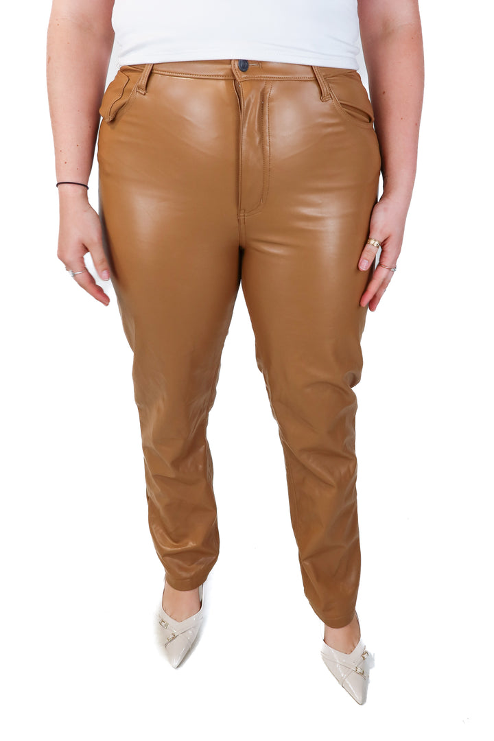 SLAY abercrombie & fitch brown vegan leather NWT (31L; retails $110)