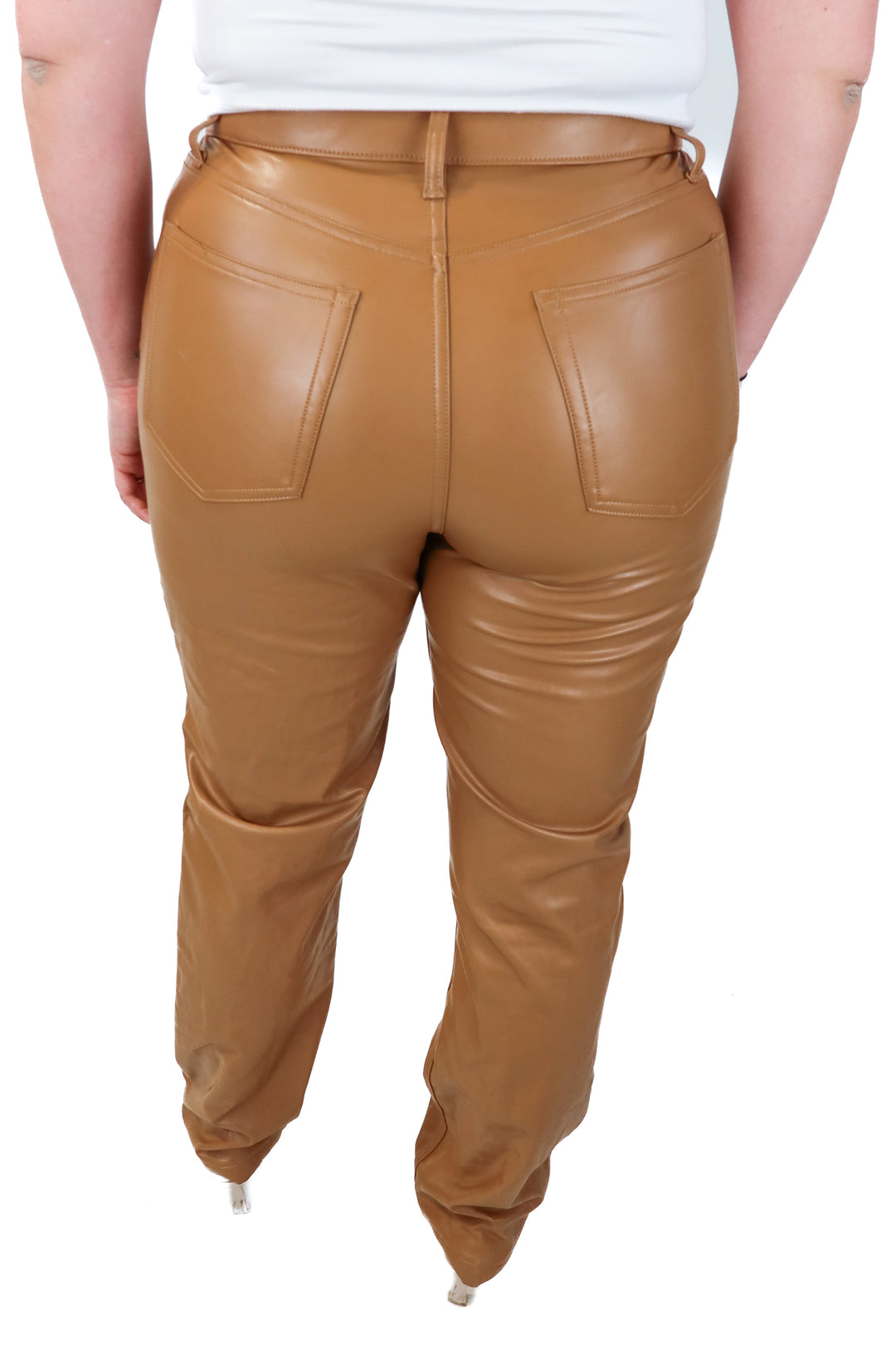 SLAY abercrombie & fitch brown vegan leather NWT (31L; retails $110)