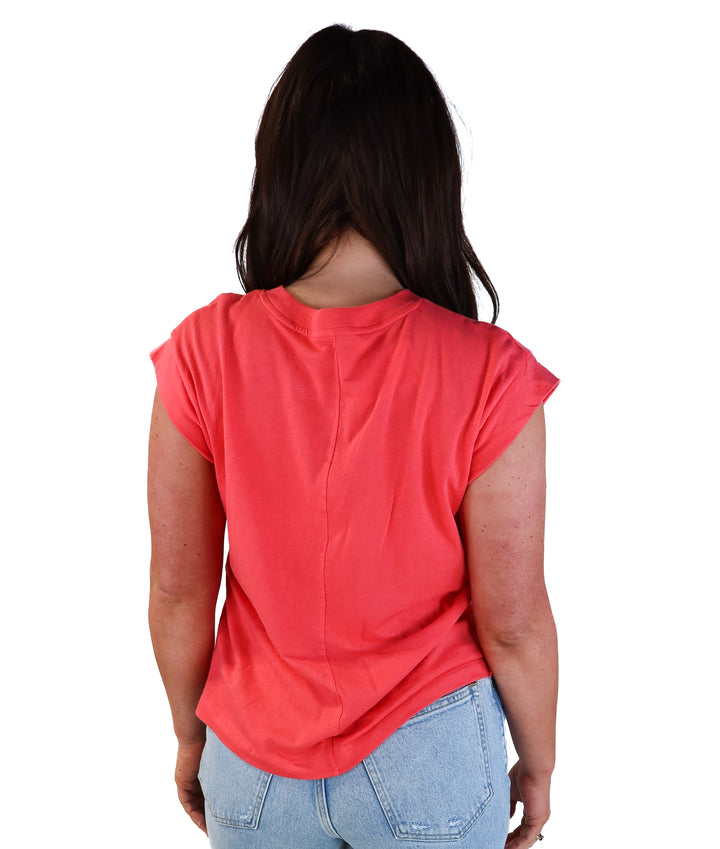 Pink cap sleeve tshirt (xs)