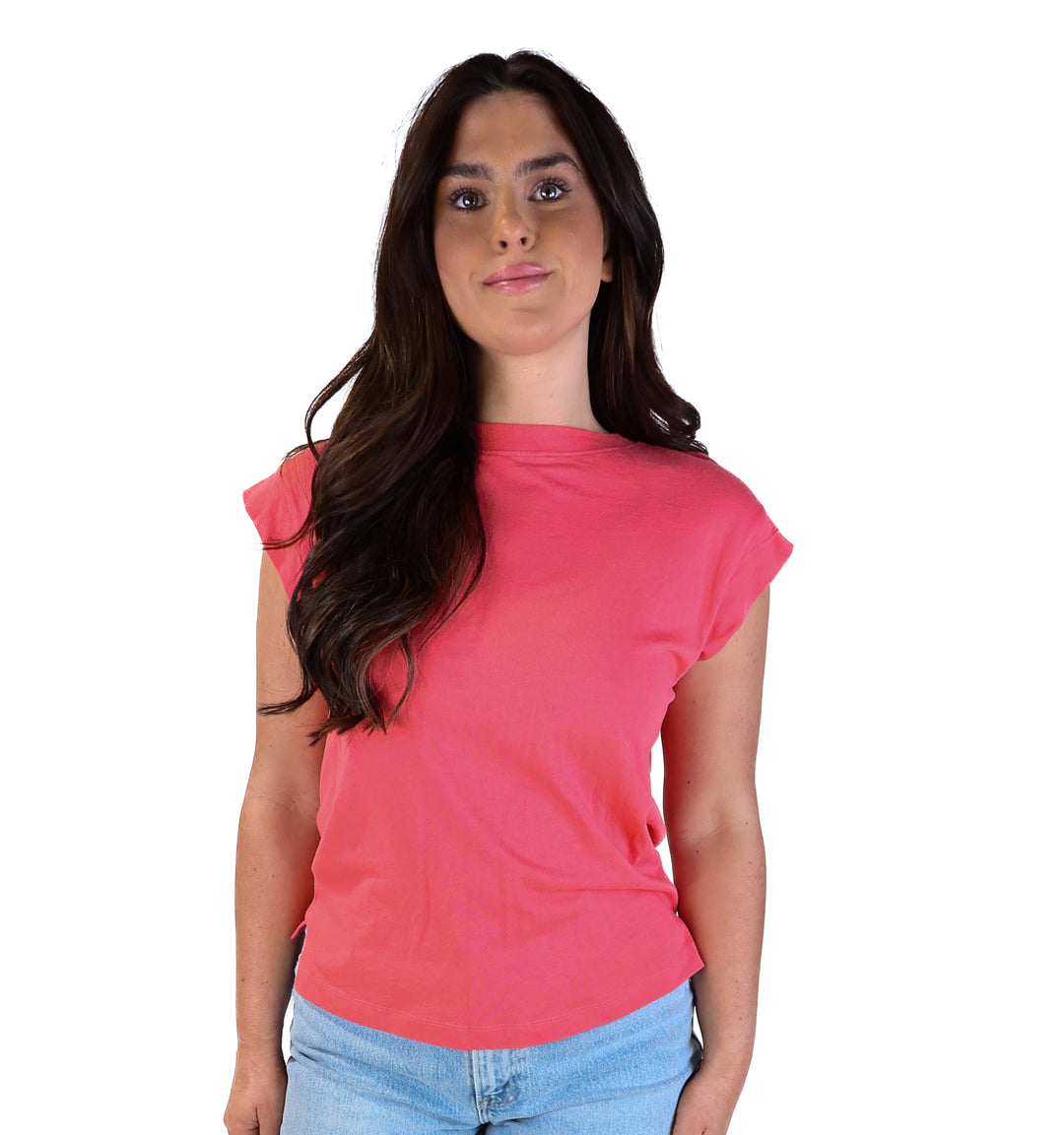 Pink cap sleeve tshirt (xs)