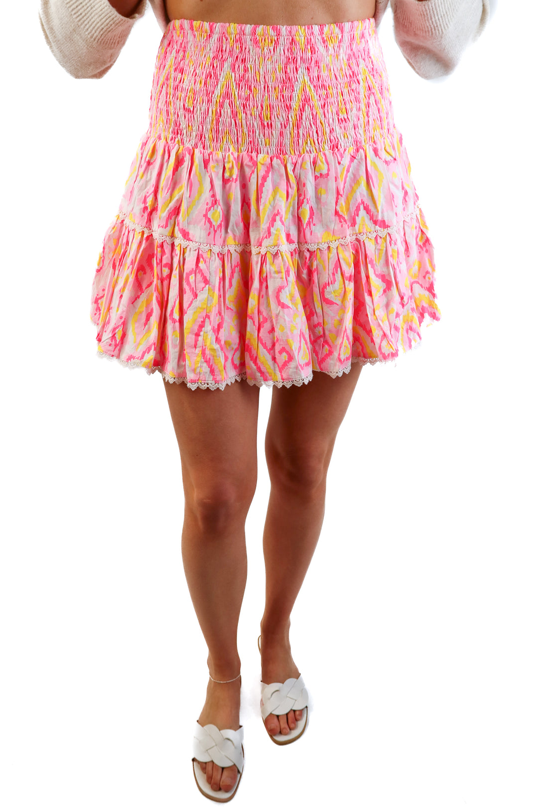 Sailto sable neon pink printed skirt NWT (xs; retails for $98)