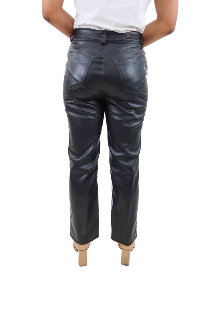 blank nyc black vegan leather pants (26; retail $98)