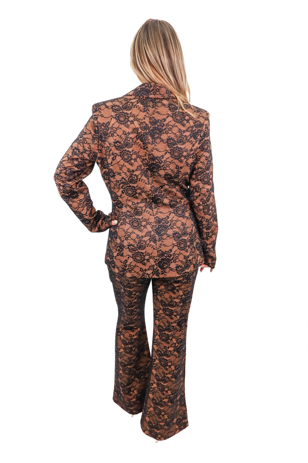 nova luxe black/tan lace set (L)