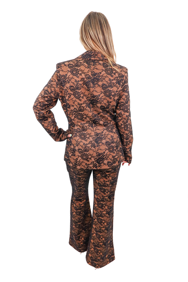 nova luxe black/tan lace set (L)