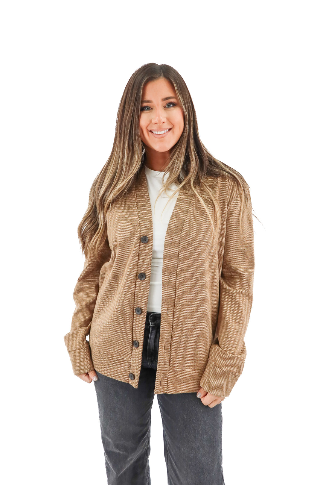 Express Tan Cardigan (M)