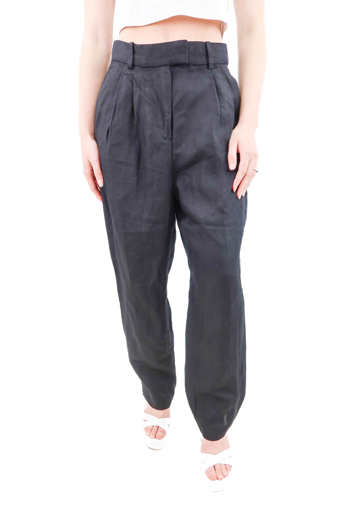 h&m black linen pants NWT (4)
