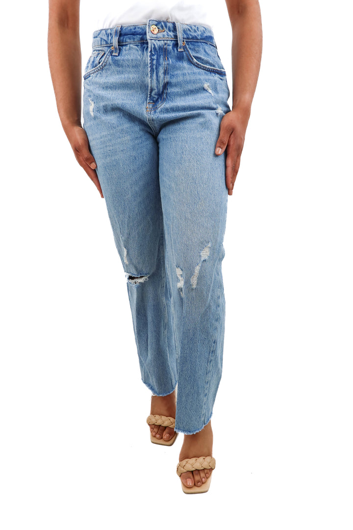 zara straight leg distressed jeans (4)