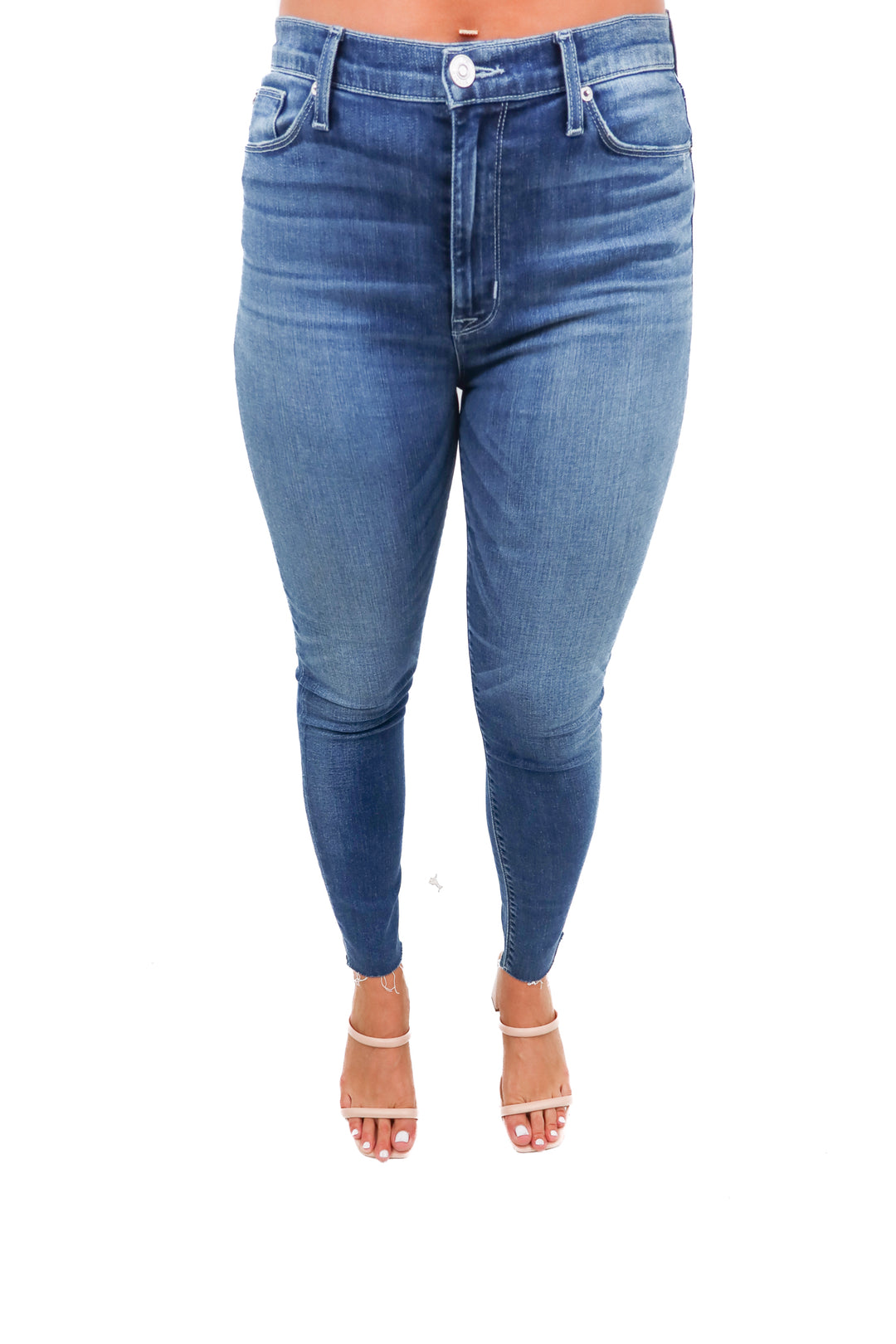 hudson medium wash raw hem jeans (30)