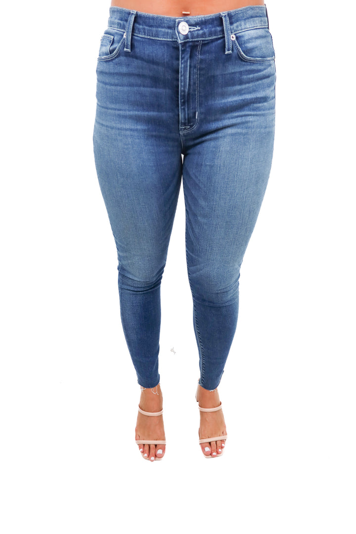 hudson medium wash raw hem jeans (30)