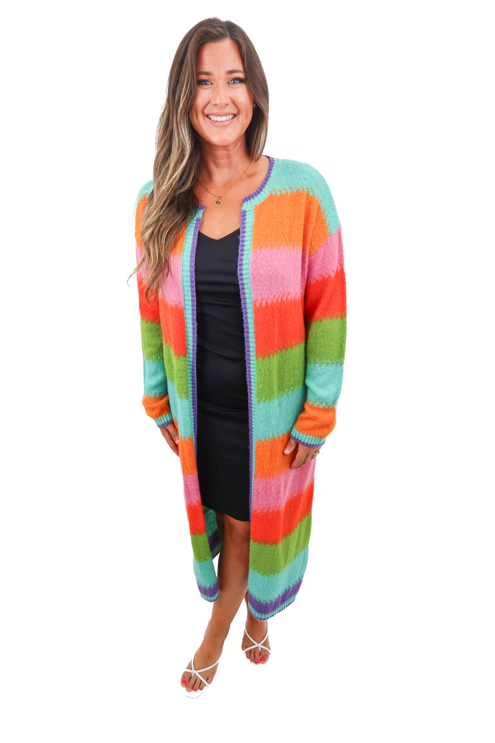 fashion nova striped long cardigan (m*)