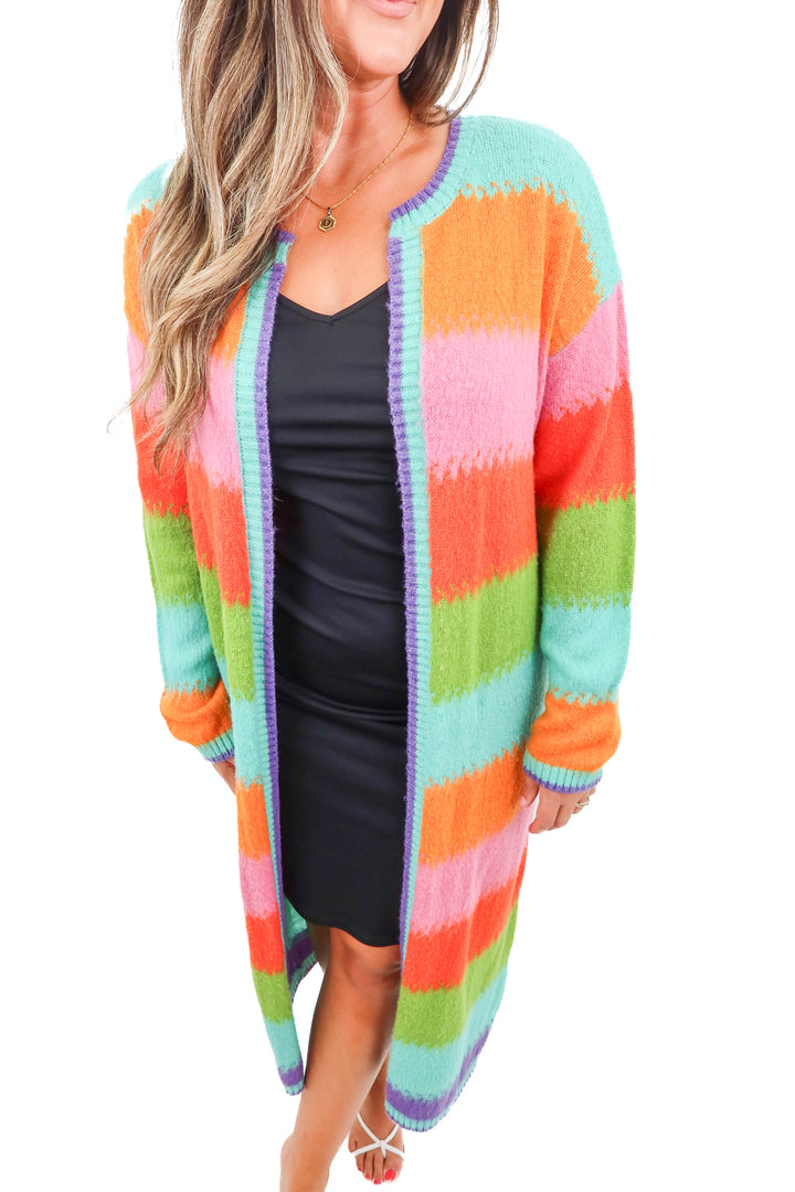 fashion nova striped long cardigan (m*)