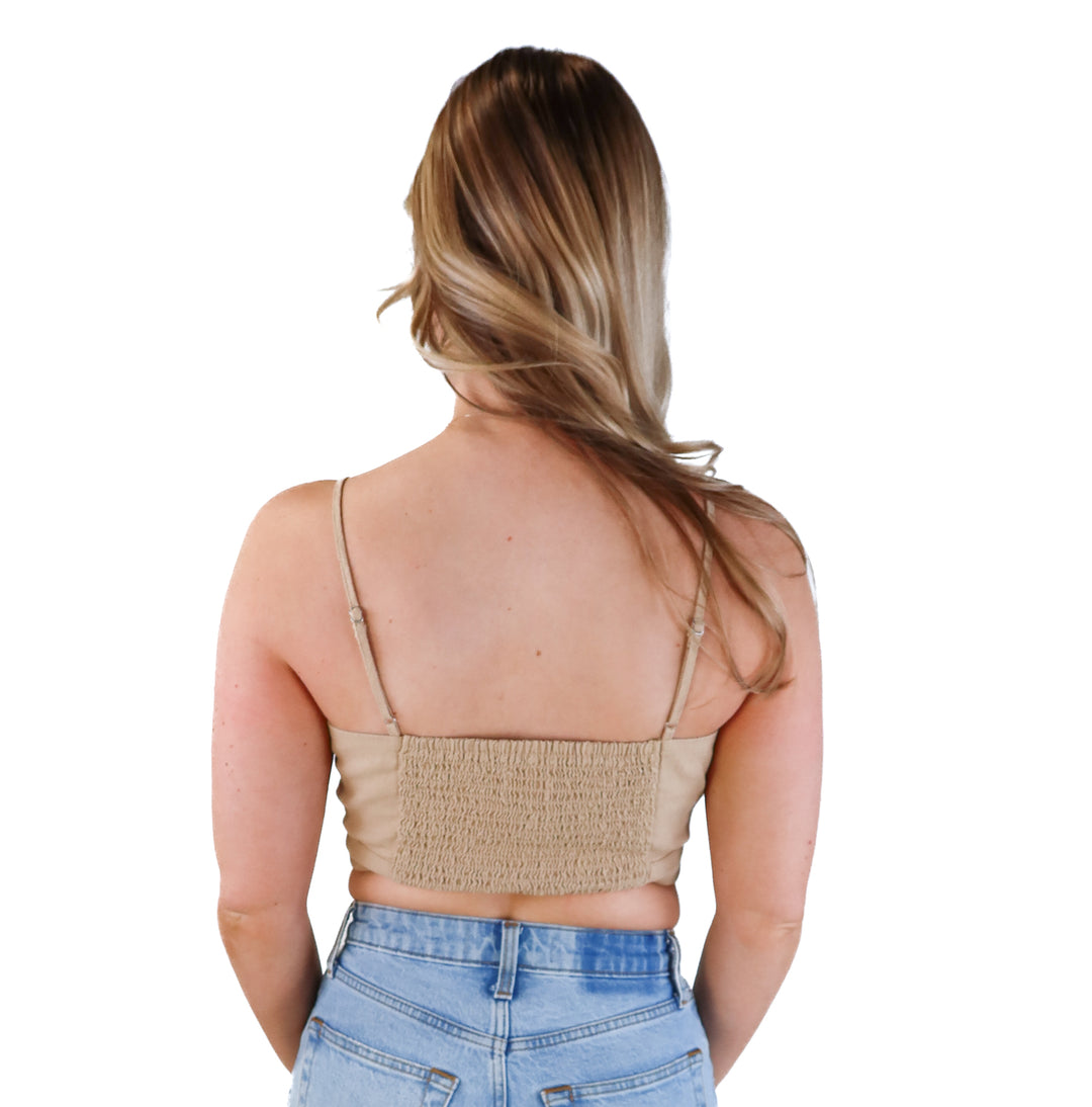 Universal thread tan crop top NWT (s)