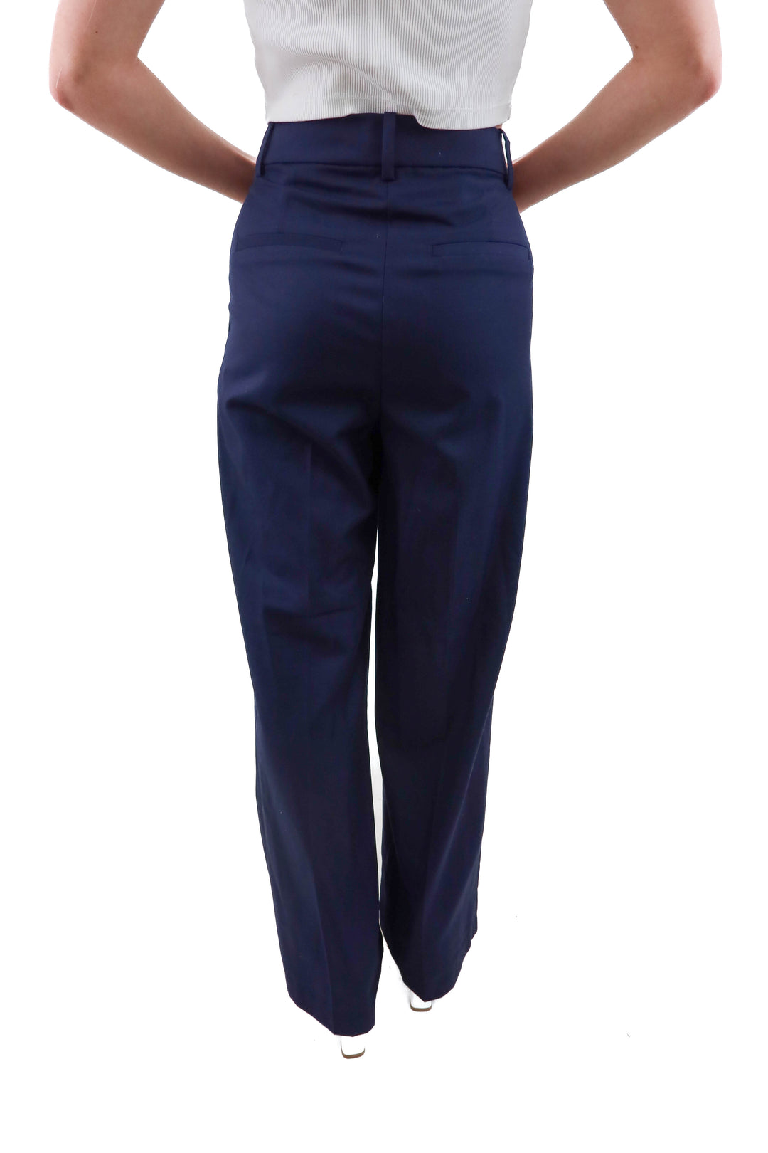 h&m navy trousers NWT (4)