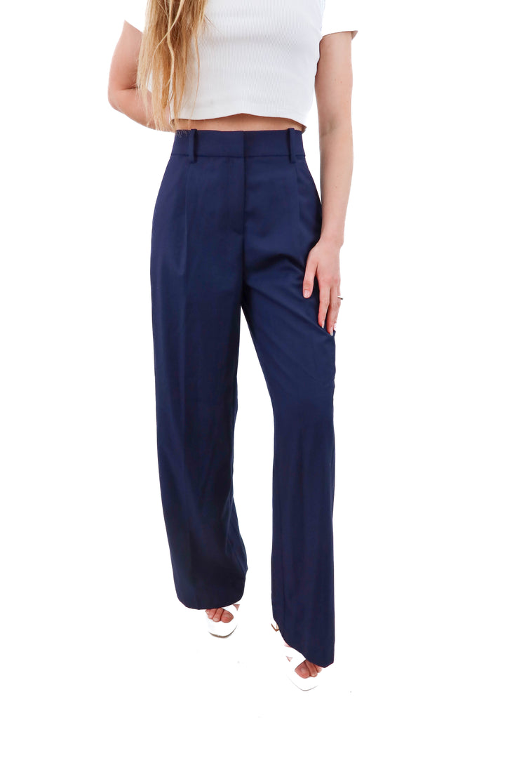 h&m navy trousers NWT (4)