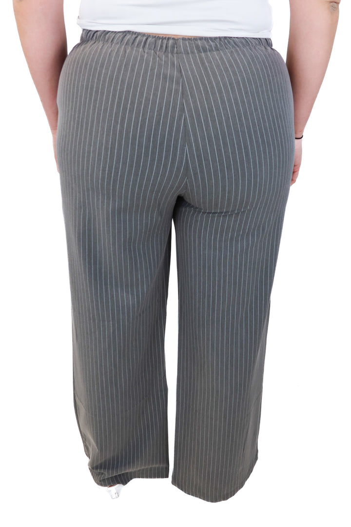 stradivarious grey pinstripe pants (XL)