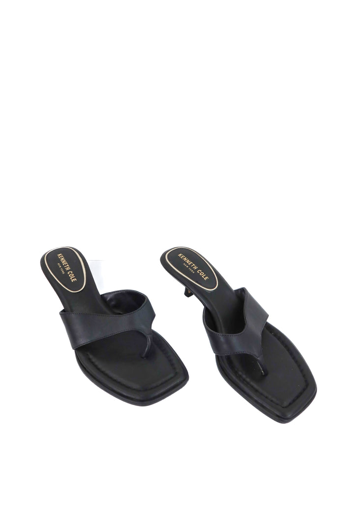kenneth cole black sandal kitten heel (10; retail $109)