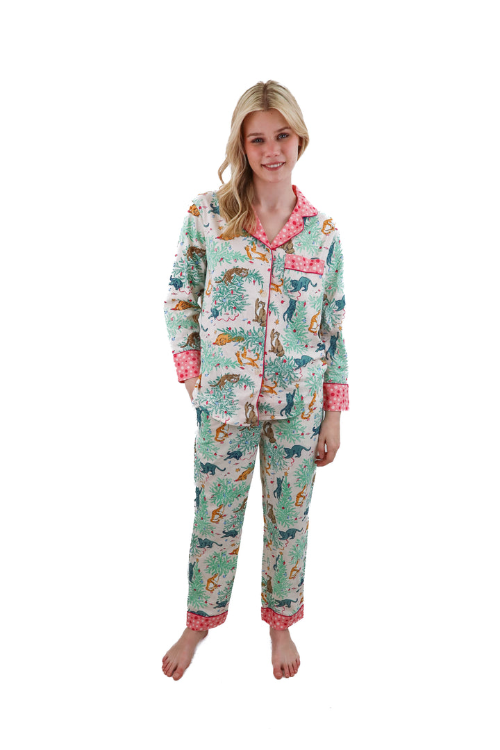printfresh tiger pajamas nwt (XS; retail $168)