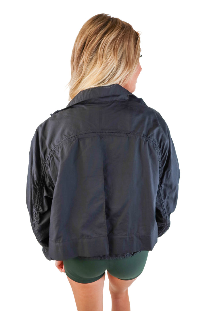 Athleta Black windbreaker (s; retail $149)