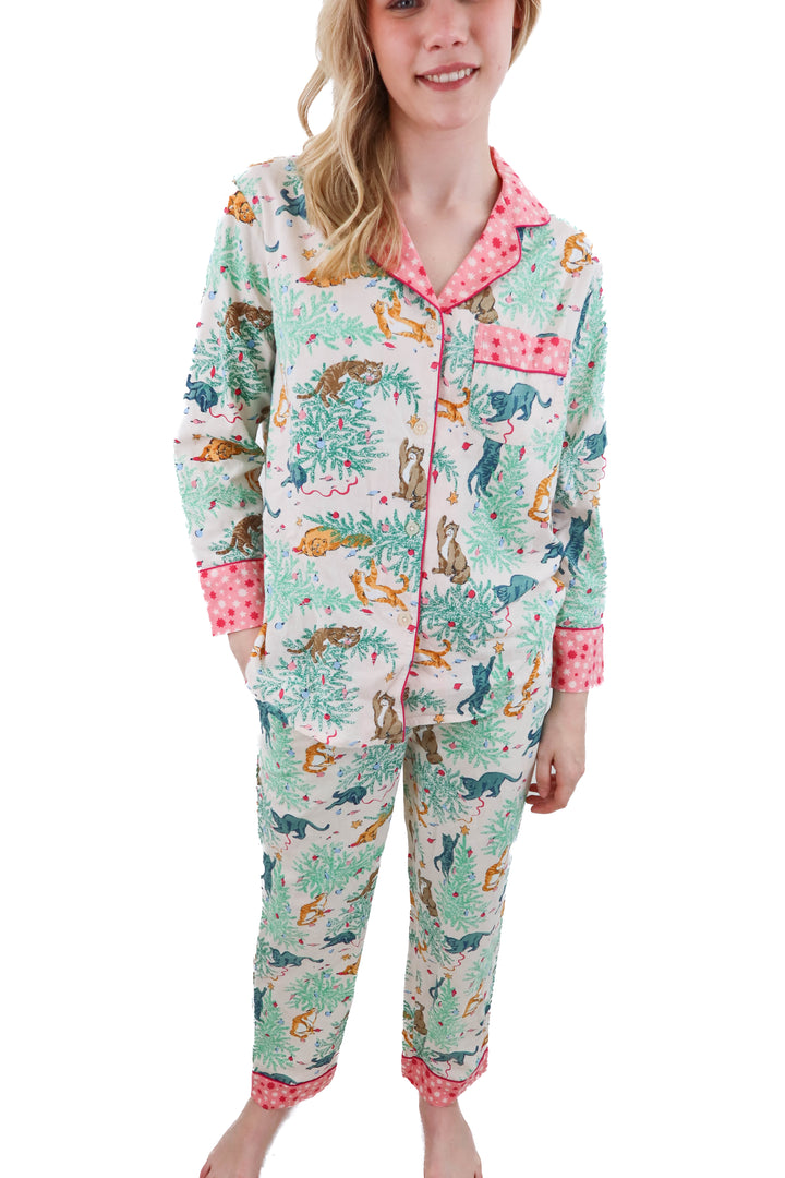 printfresh tiger pajamas nwt (XS; retail $168)