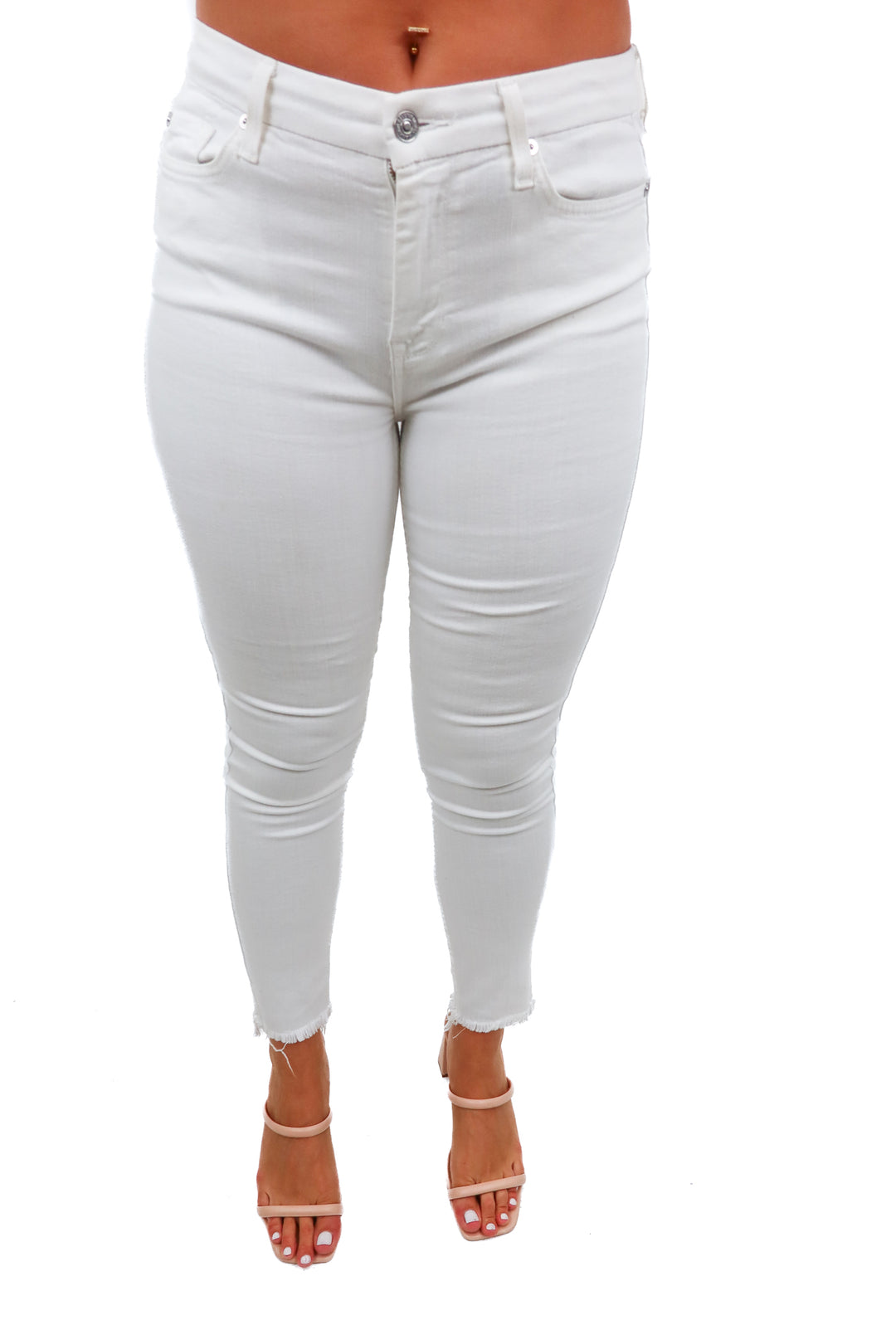 7 for all mankind white skinny jeans (30)