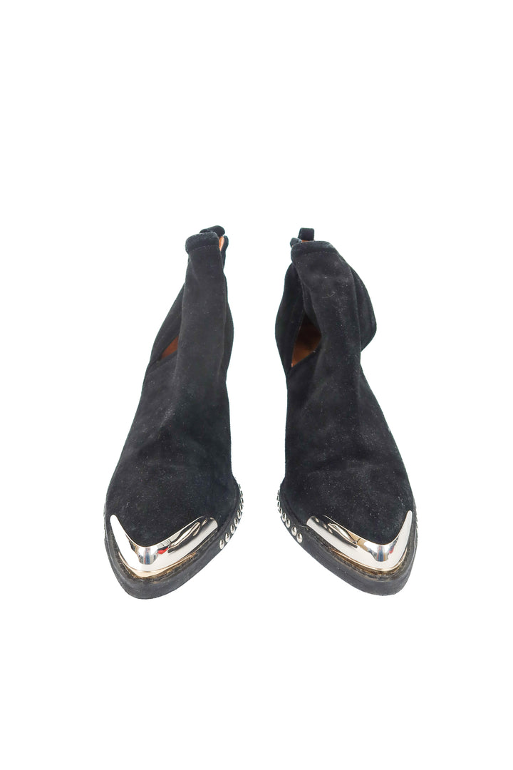 jeffery campbell black studded booties (10; retail $250)