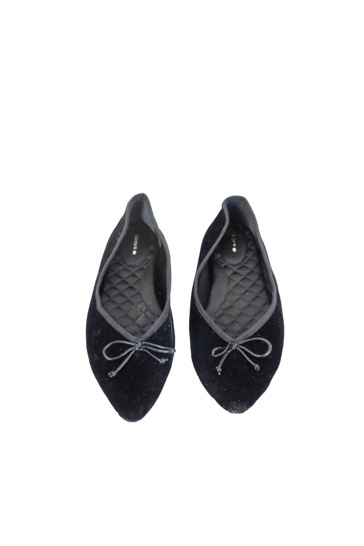 birdies black velvet ballet flats (10.; retail $150)