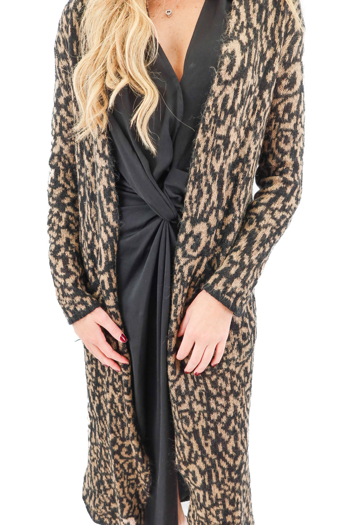 moon river brown/black cardigan (s)