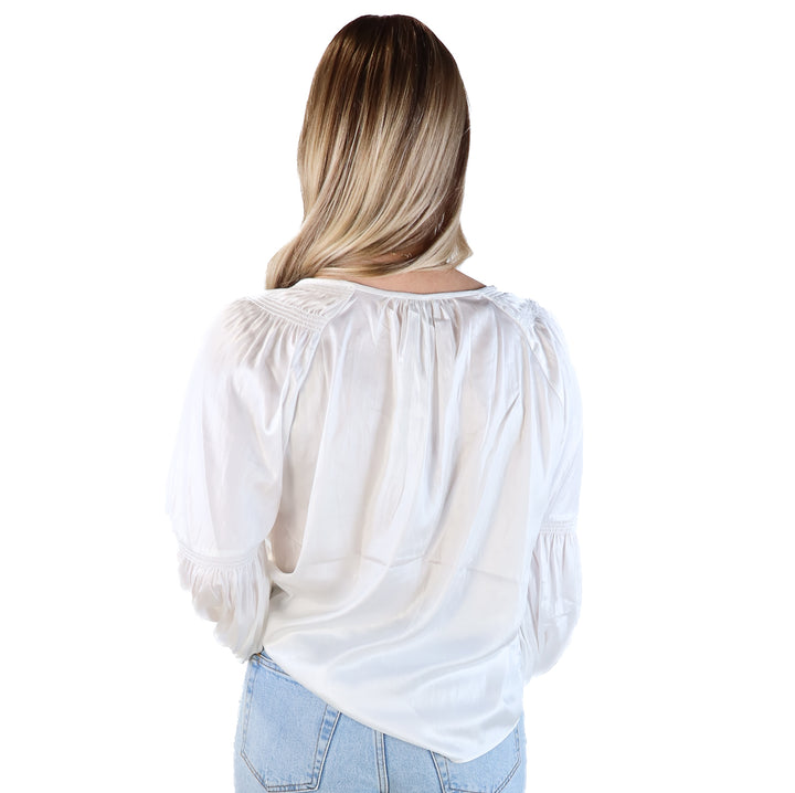 Mng white silk blouse NWT (s; retails for $59.99)
