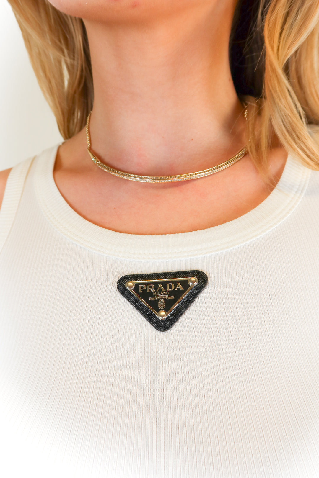 gold bar edgy necklace