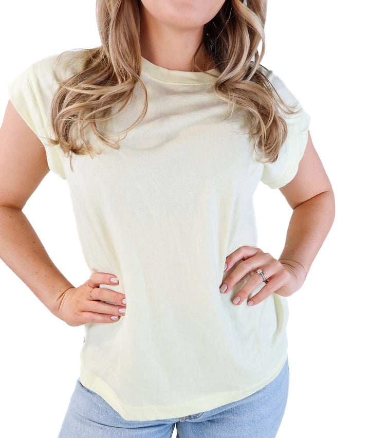 pale yellow tshirt NWT (s)