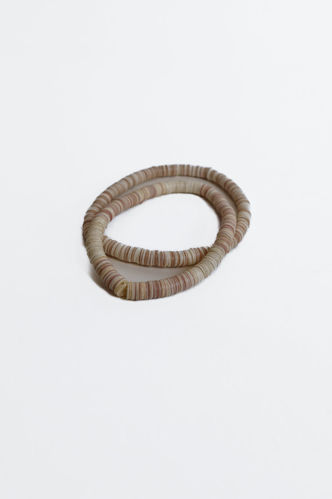 2 neutral beaded bracelets