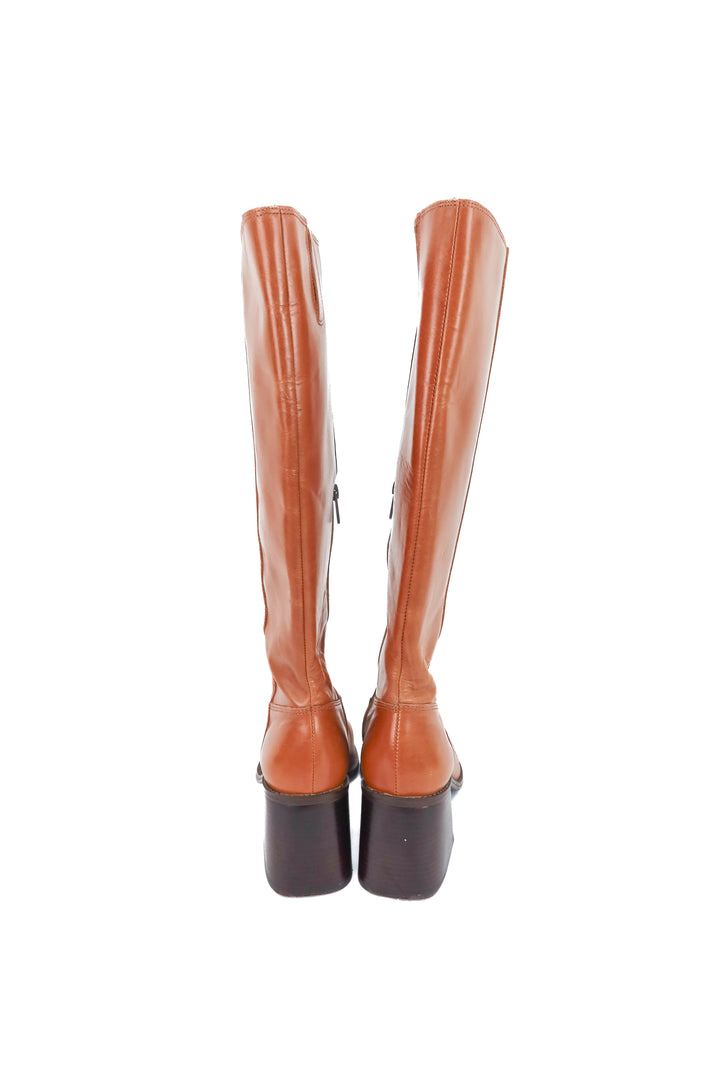 vince camuto brown sangeti knee high boots (11; retail $240)