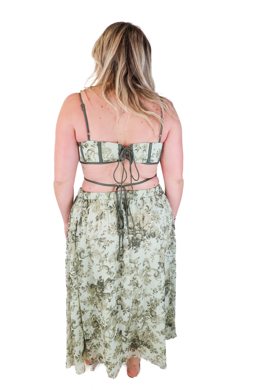 asos design green floral maxi dress (14; retail $84)
